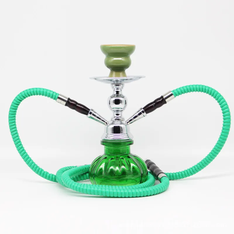 Top Selling Arab Hookah Bar Single and Double Tube Glass Hookah Shisha Complete Set