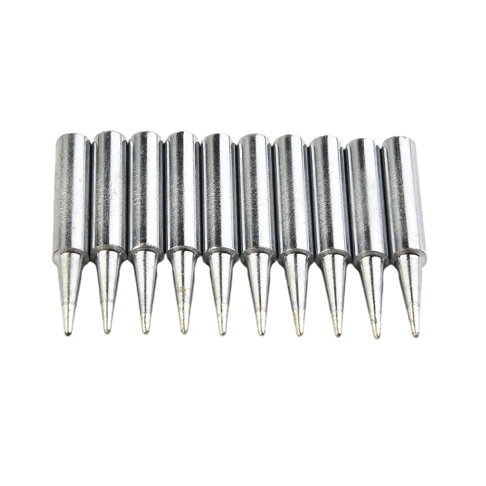 Accessories Useful Solder Iron Tips 10pcs.900M-T-B Adapter Equipment Head Industrial Pure copper Silver Accessories