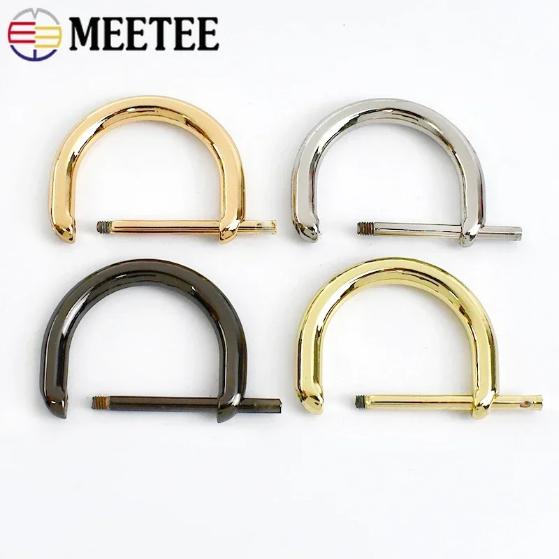 10Pcs Detachable Metal D Ring Buckles for Bag Strap Webbing Chain Clasp Luggage Belt Connector Hanger DIY Hardware Accessories