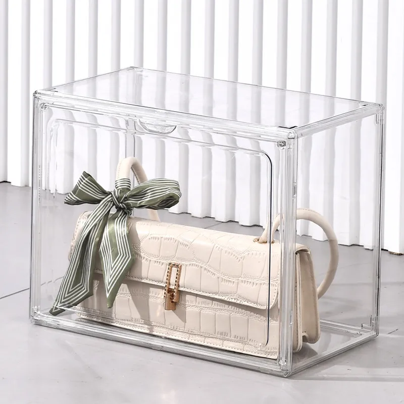 

Bag storage artifact luxury transparent display cabinet household dust bag storage box storage and finishing shelf