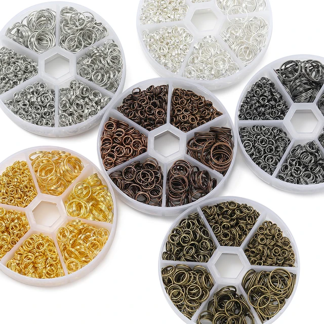 690 sztuk/pudło 4-12mm otwarte pierścienie skokowe podwójne pętle pierścienie dzielone zestaw złączy dla majsterkowiczów kolczyki bransoletka akcesoria do wyrobu biżuterii