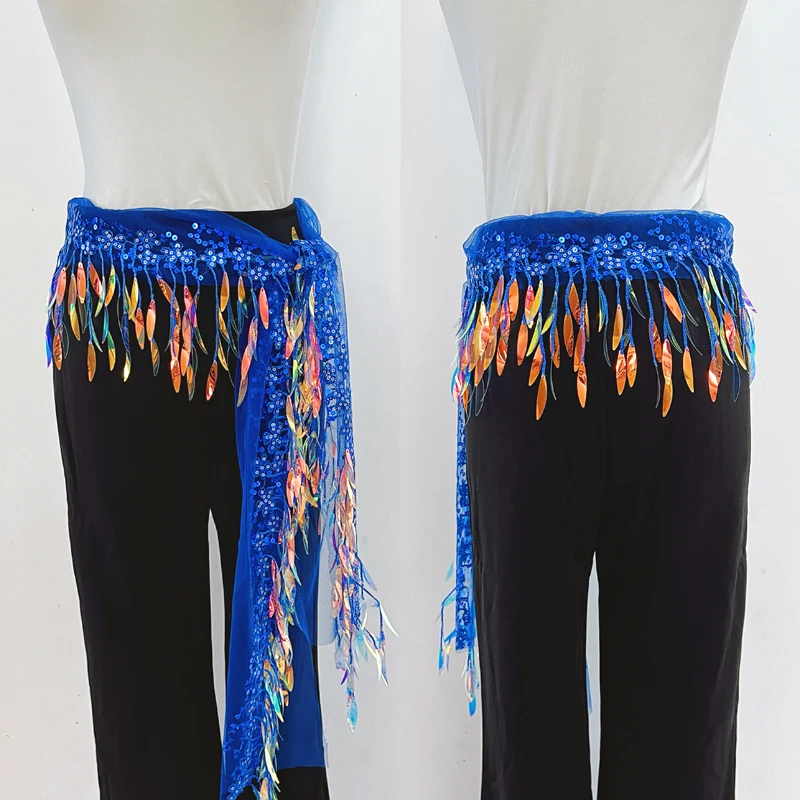 Belly Dance Costume Hip Scarf for Women Sequing Tassel Bellydancing Accessories Wear Belt Oriental Waist Chain Hip Scarves