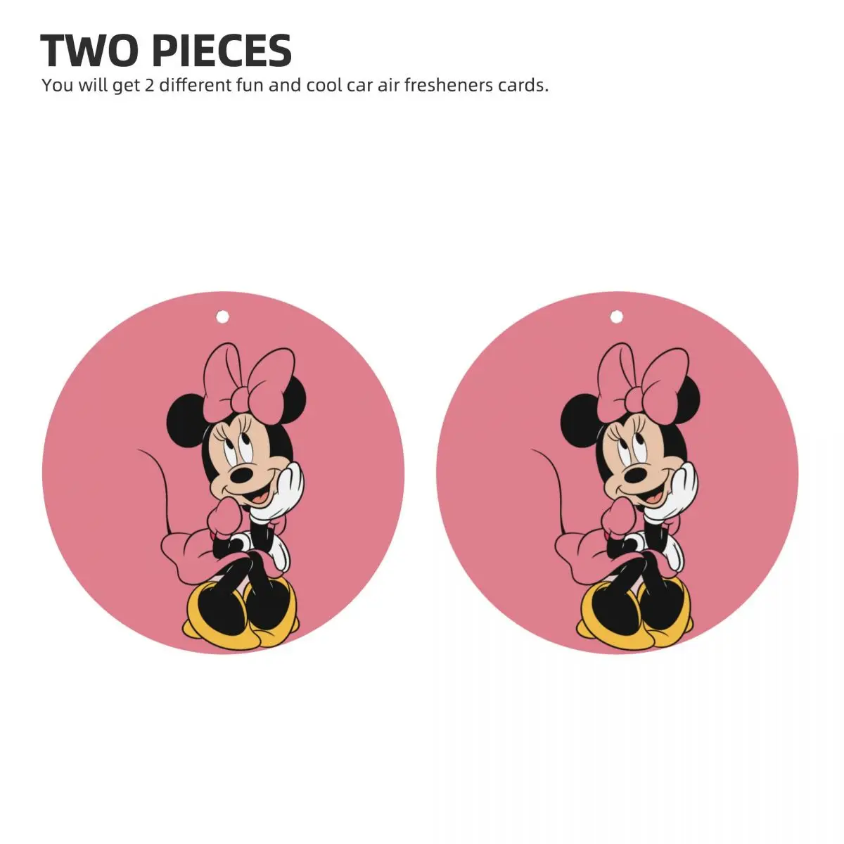 2pcs Minnie Mouse Mickey Air Freshener for Car with Lavender Scents Hanging Ornaments for SUV Trucks Bedroom Decor