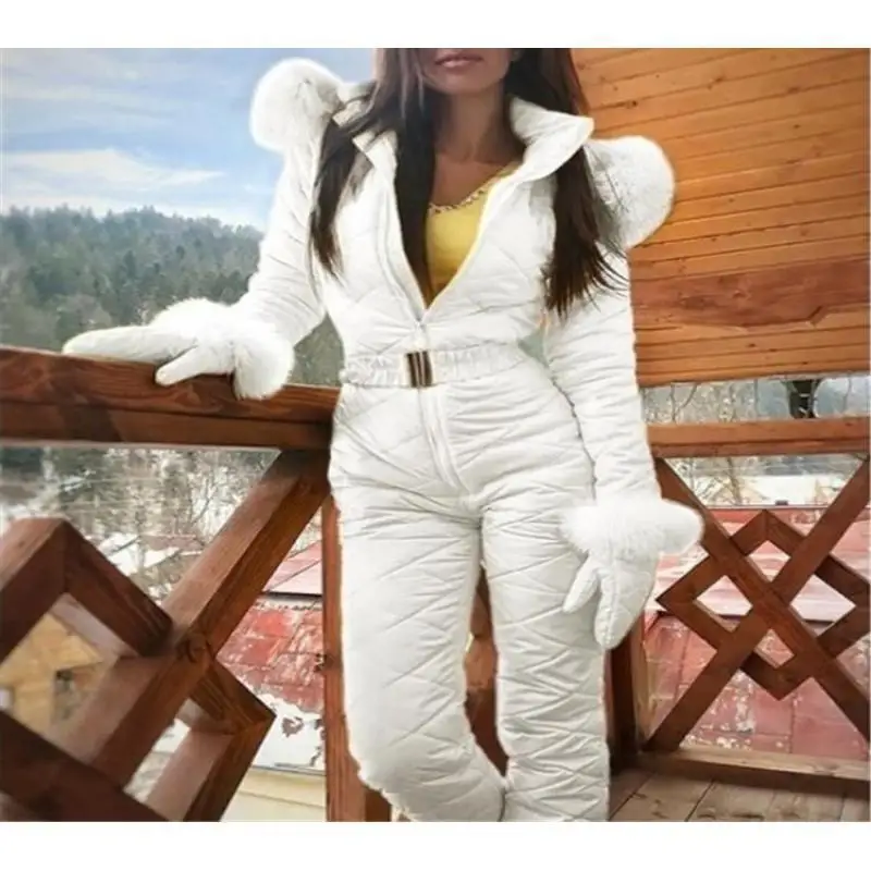 Chaqueta de Esquí de Moda para Mujer, Estilo Nórdico, Abrigo Cálido de Algodón para Actividades en Clima Frío