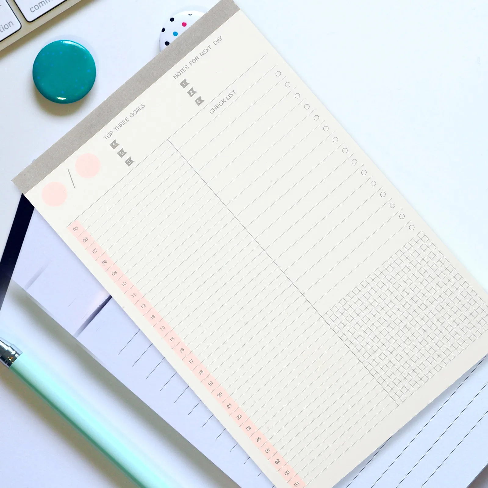 Daily Planner Notepad Portable Office Notebook To Do List Memo Pad for Work Home School Organization