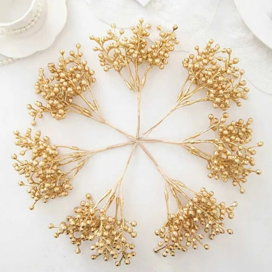 

Artificial Flowers Plant Home Room Christmas Tree Wedding Wreath Decor Delicate Table Centrepiece Bridal Accessory Gift Ornament