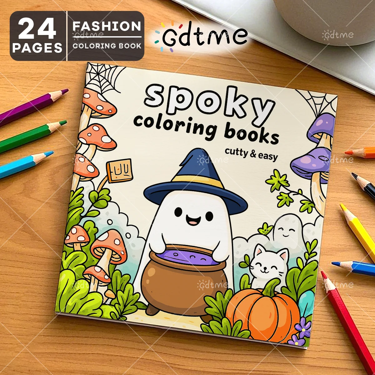 Halloween Spooky Bold-easy Patterns Coloring Book for Adults Cute Drawing Book Perfect Gift for Party and Birthday Gift Idea