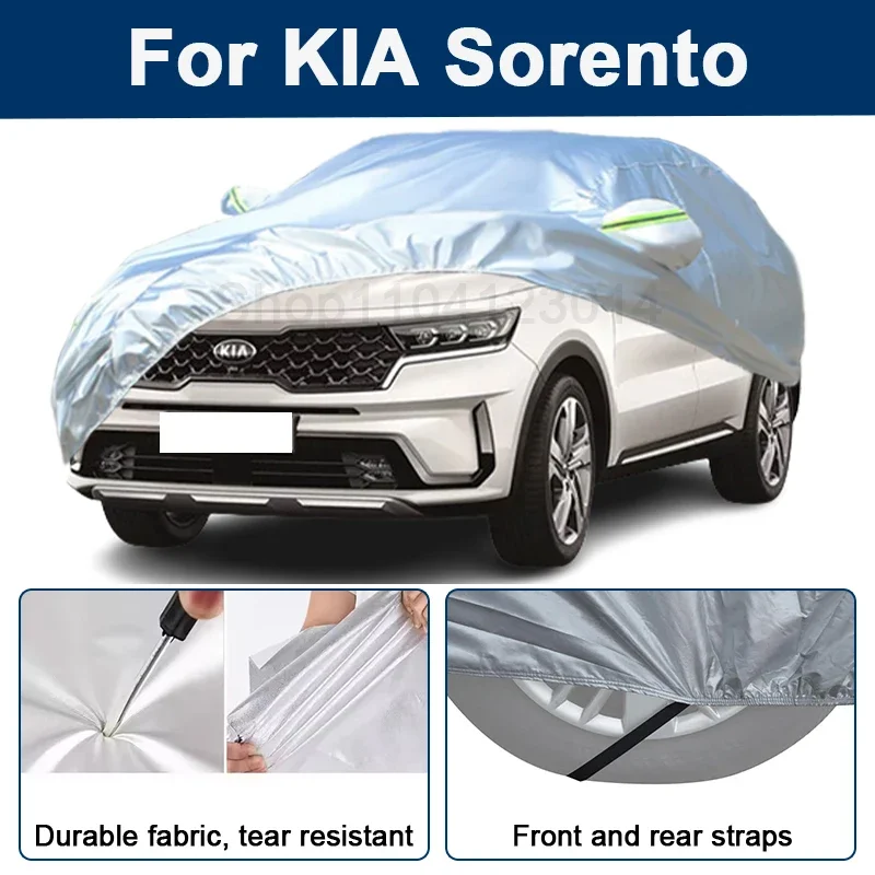 

Outdoor Full Car Cover For KIA Sorento with Reflective Strips Waterproof Snowproof Dustproof UV Protection Auto Accessories