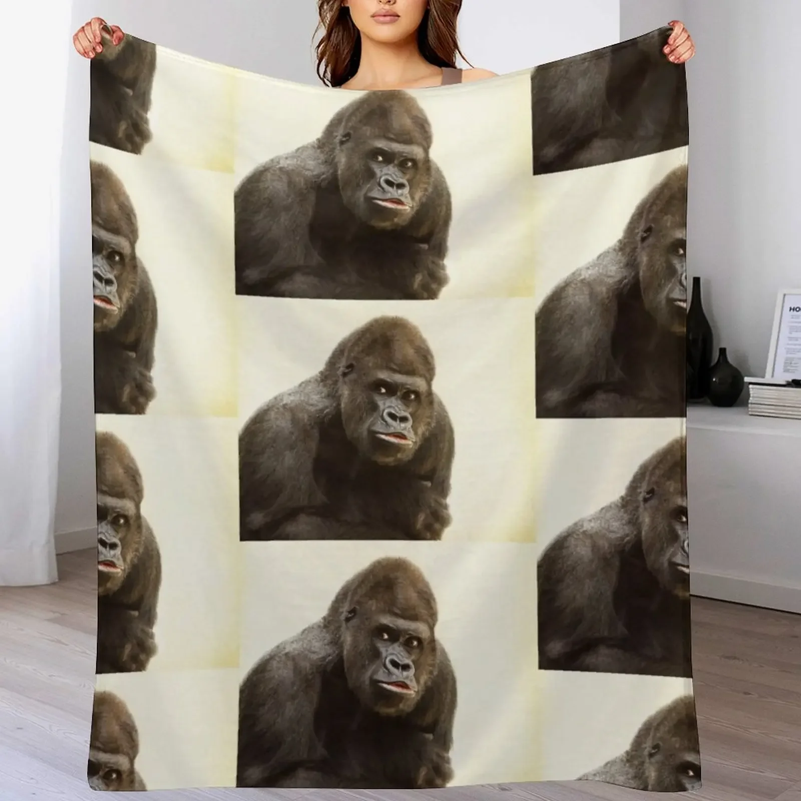 

Gorilla King Throw Blanket Thin Shaggy Summer Beddings Furrys Blankets