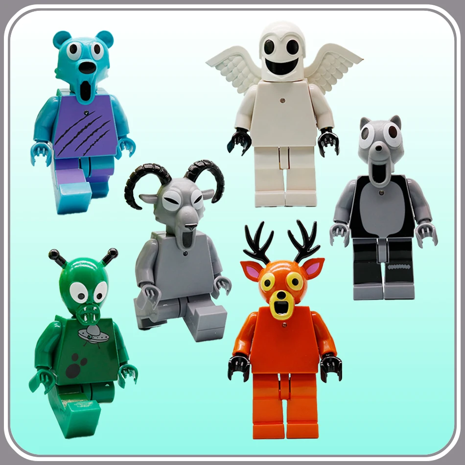 6 قطعة/المجموعة جديد 99 ليال في الغابة الغزلان ألعاب مكعبات البناء الغابات الوحش البومة الماعز نموذج كتل عيد الميلاد الصبي هدايا عيد الميلاد #1