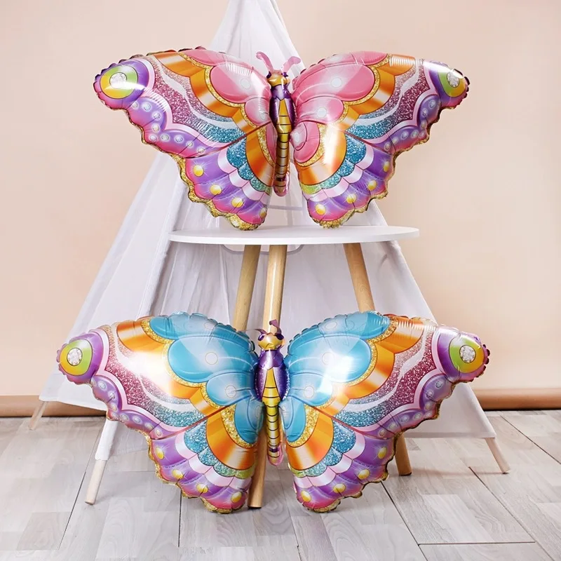 Colorful Large Butterfly Foil Balloons Birthday Party Children's Day Butterfly Theme Decoration Baby Shower Globos Kids Toy image 3