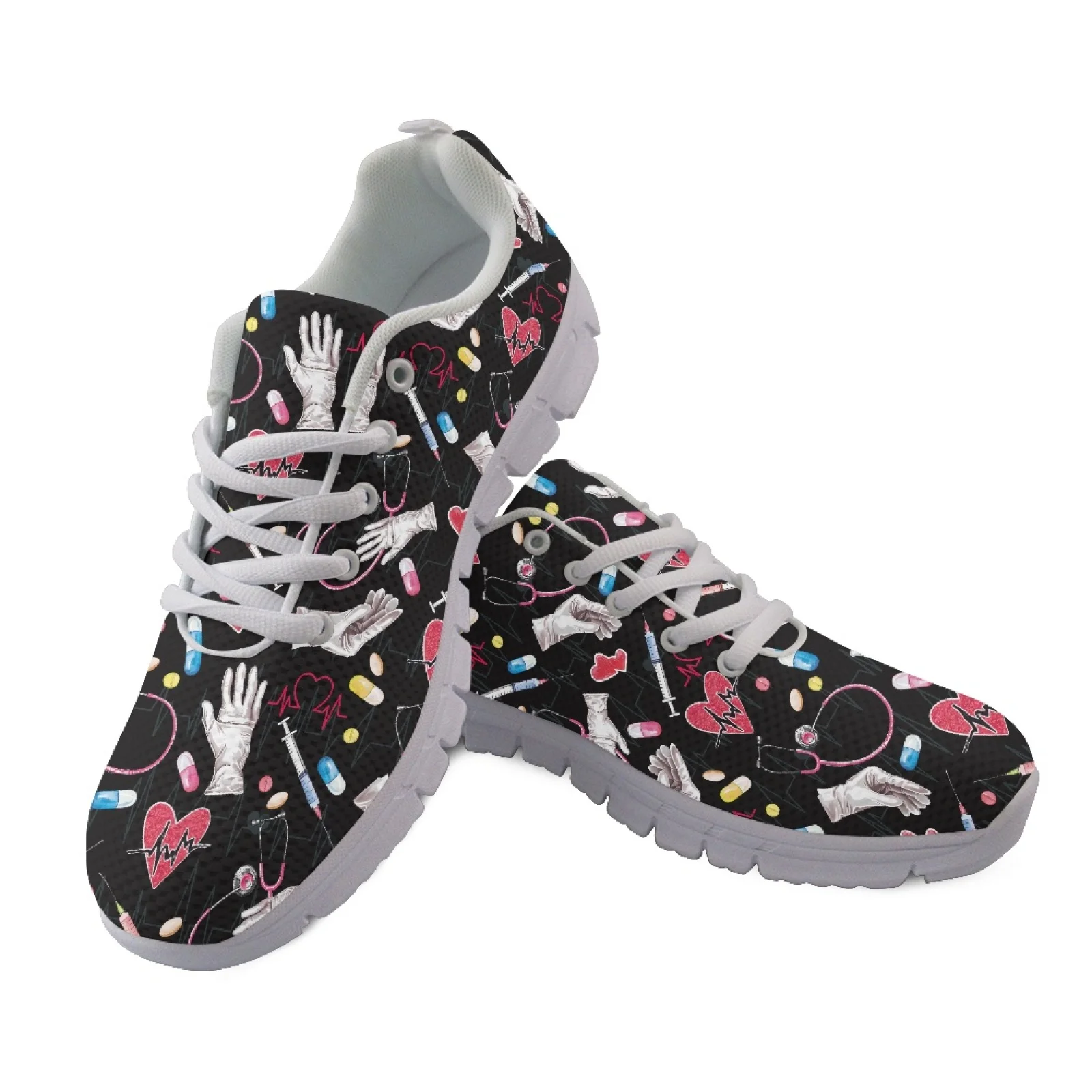 Coloranimal Medical Print Mesh & EVA Sole Women Running Shoes Low Top Tennis Shoes for Mens 2026 New
