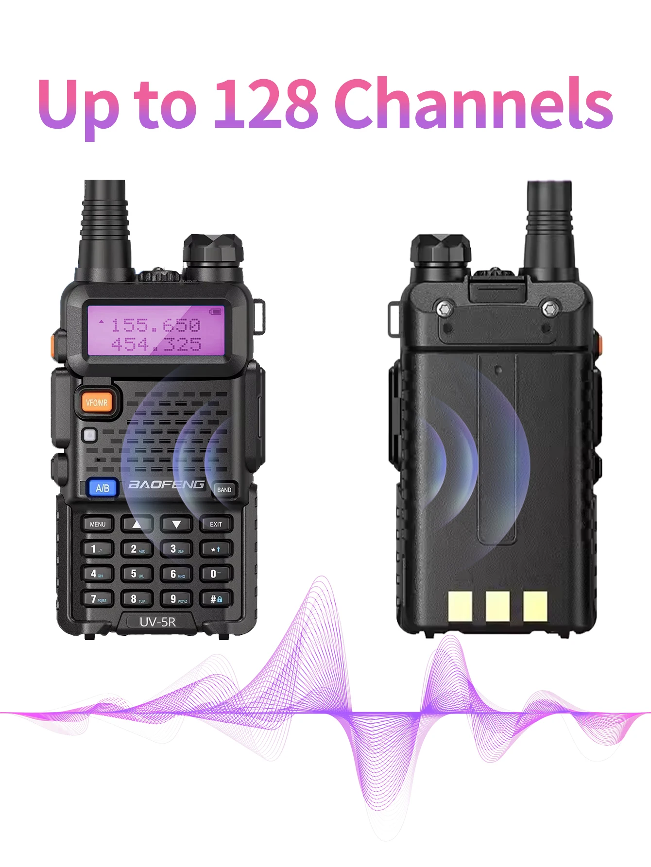 1/2 قطعة اسلكية تخاطب UV-5R طويلة المدى ثنائي النطاق UHF VHF مفيد اتجاهين راديو مع شاشة الكريستال السائل اسلكية تخاطب لشاحن نوع c