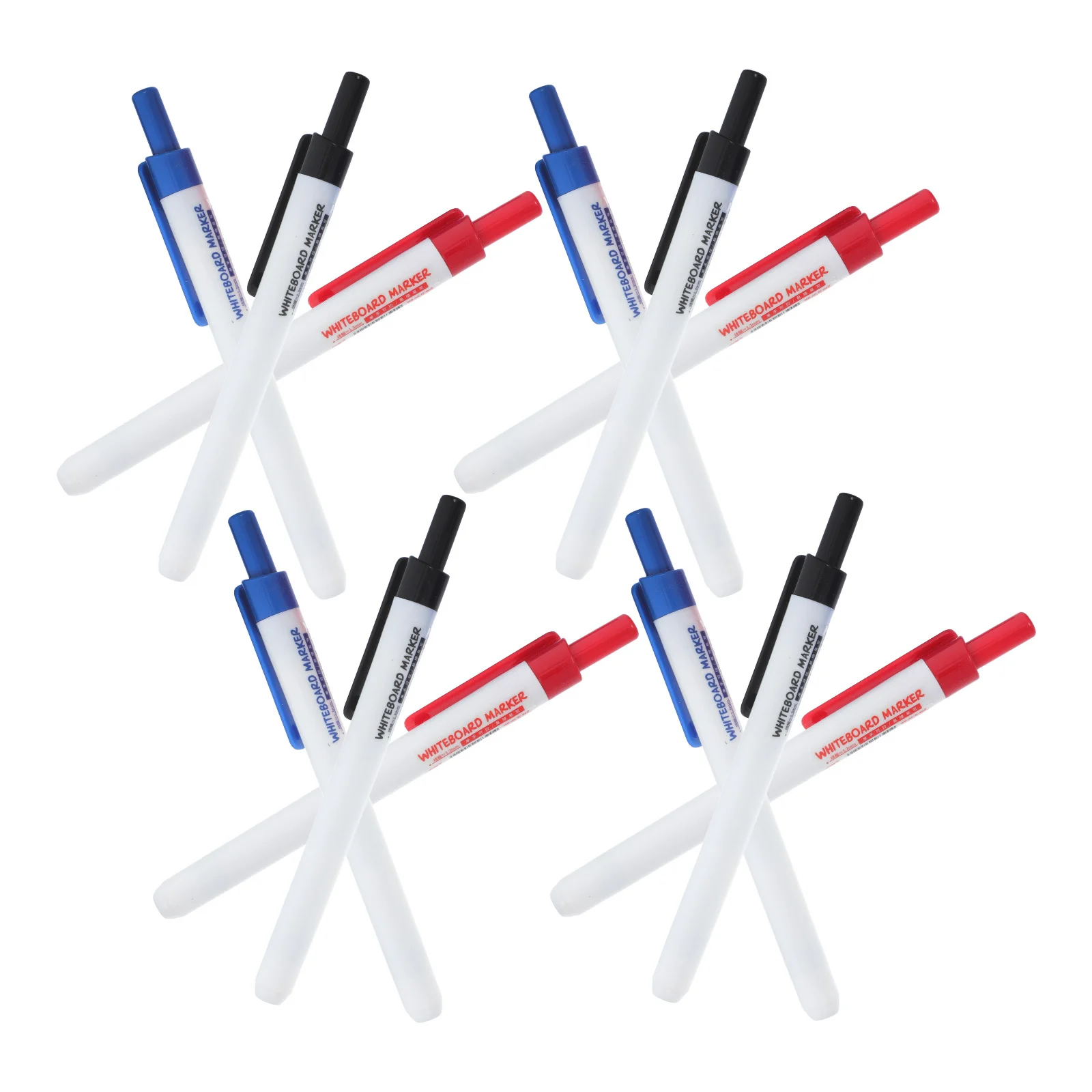 Juego de rotuladores borrables para pizarras blancas, pizarras de vidrio, adecuadas para profesores, estudiantes, profesionales, paquete a granel, 12 Uds.