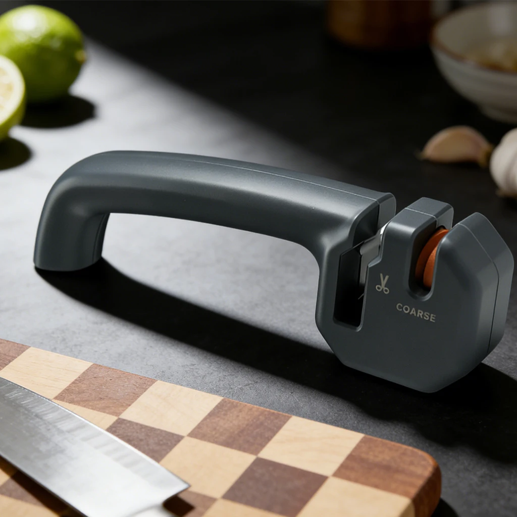 Kitchen Handheld Knife Sharpener 2 in 1 Quick Knife Scissor Sharpening Tool to Repair Restore Polish Blades Knife Sharpening