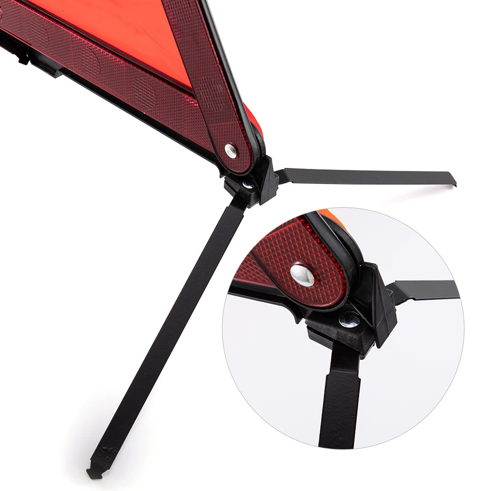 Emergency Warning Triangles Roadside Safety Triangle Foldable Warning Reflective Triangle with Case for Vehicles Breakdown