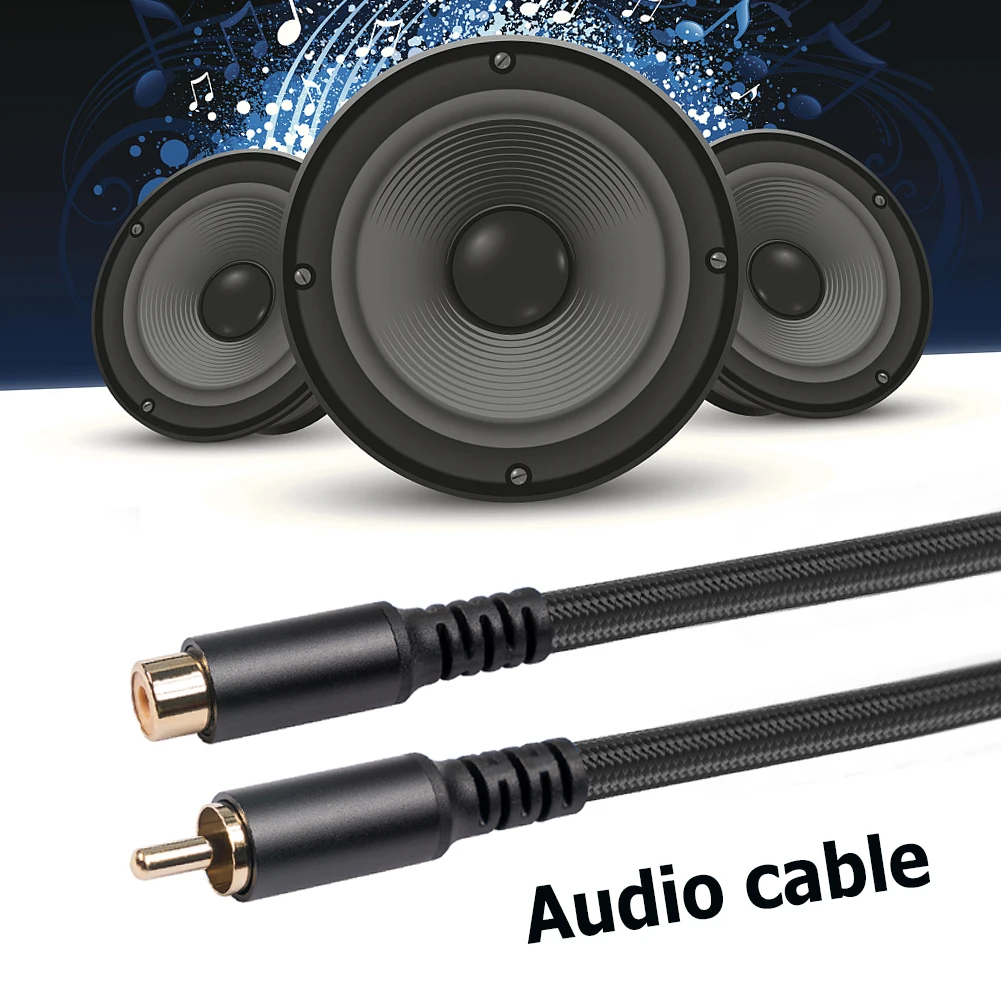 1.8/3/6m RCA Male to Female Extension Cable Audio Video Cable for Connecting Game Console Subwoofer Speaker Extension Line