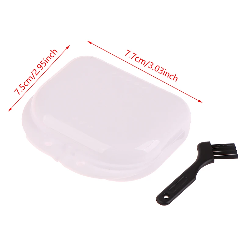 8Colors Dental Retainer Orthodontic Mouth Guard Denture Storage Case Box with Brush Oral Hygiene Supplies Organizer Accessories