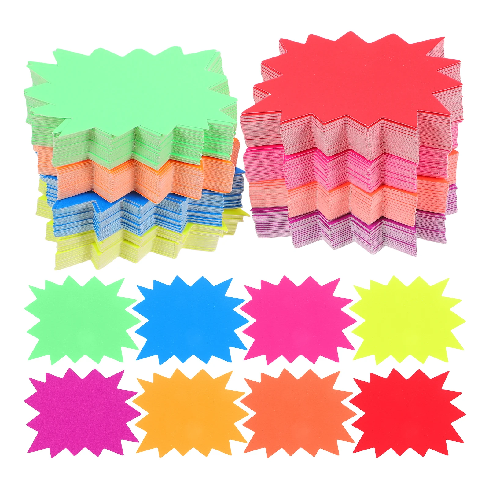 

80 Pcs Price Tag Blank Star Burst Signs Pop Paper Colored Stickers for Labeling