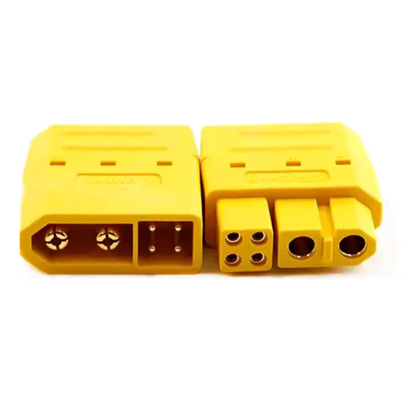 5pairs/10pcs XT60 (2+4) Male Female Plug 4PIN Signal Pin Sheath Solder Wire Connector Adapter RC Lipo Battery Model Accessories