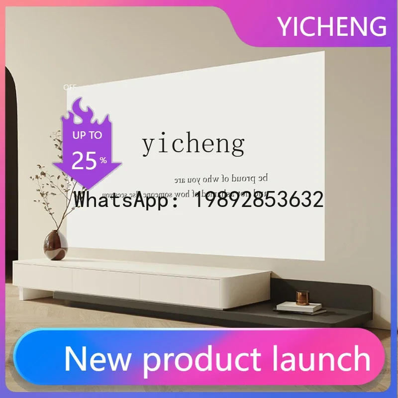 

TV Cabinet and Tea Table Combination Chest of Drawers Integrated Wall Storage Cabinet Solid Wood Retractable