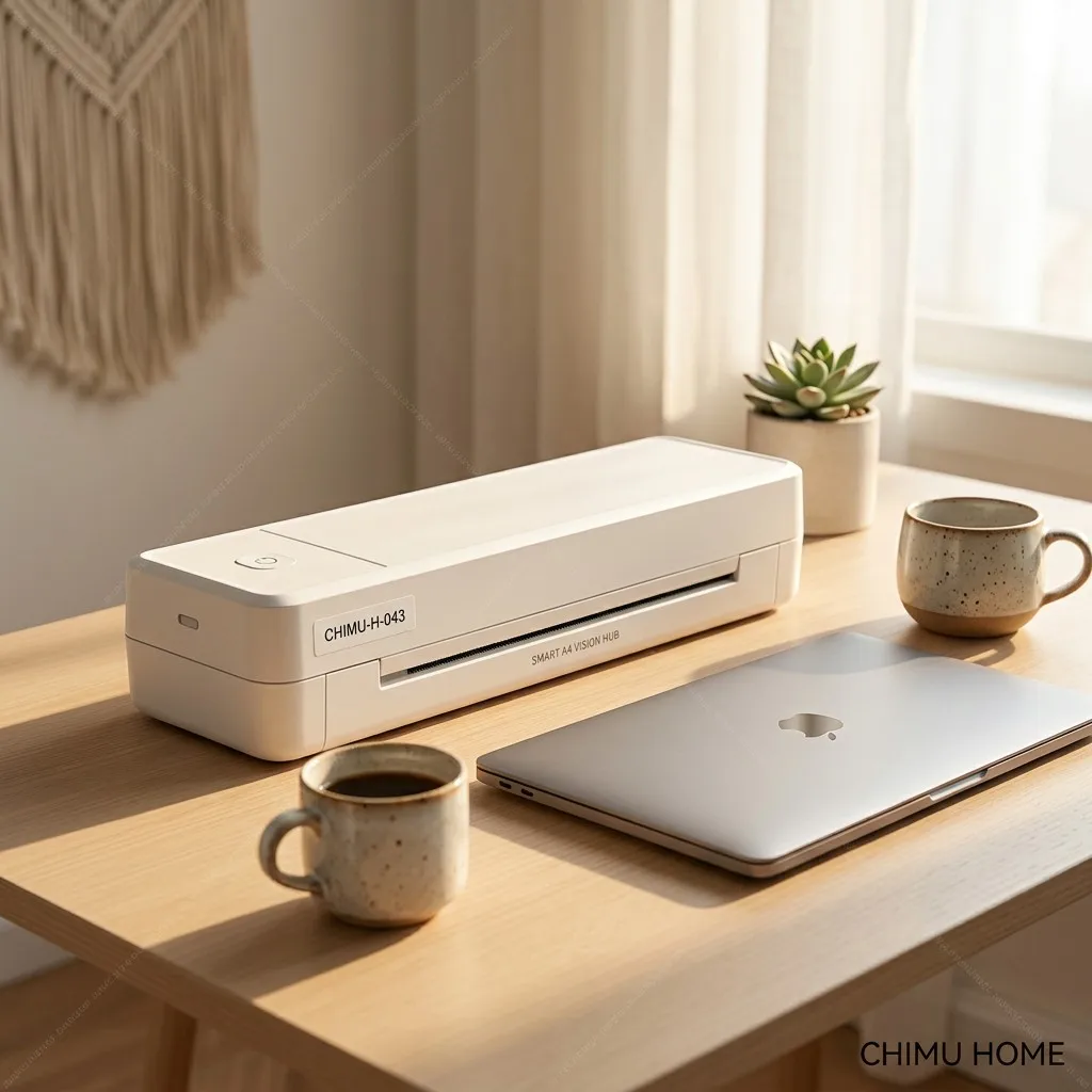 【CHIMU HOME】Smart A4 Portable Thermal Printer Inkless Vision Hub Bluetooth Wireless Remote Study Office Sentry V3