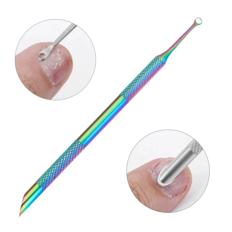 Nail Art Circle Beveled Head Cuticle Pusher Remover Nail Sanding Tablet Manicure Sticks Tool Nails Drill Accessories Nail Tools