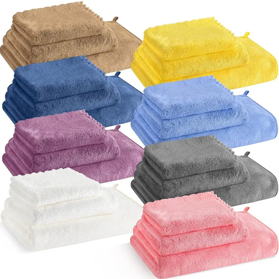 

Pcs Bathroom Towel Set Bath Towels Bulk Include Hand Towels Washcloths Bath Towels Set Microfiber Coral Velvet Absorbent Towels