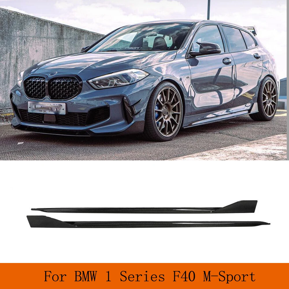 

Carbon Fiber Car Door Side Skirt for BMW 1 Series F40 M-Sport Hatchback 2020 2021 Door Bumper Extensions Lip Aprons Protector