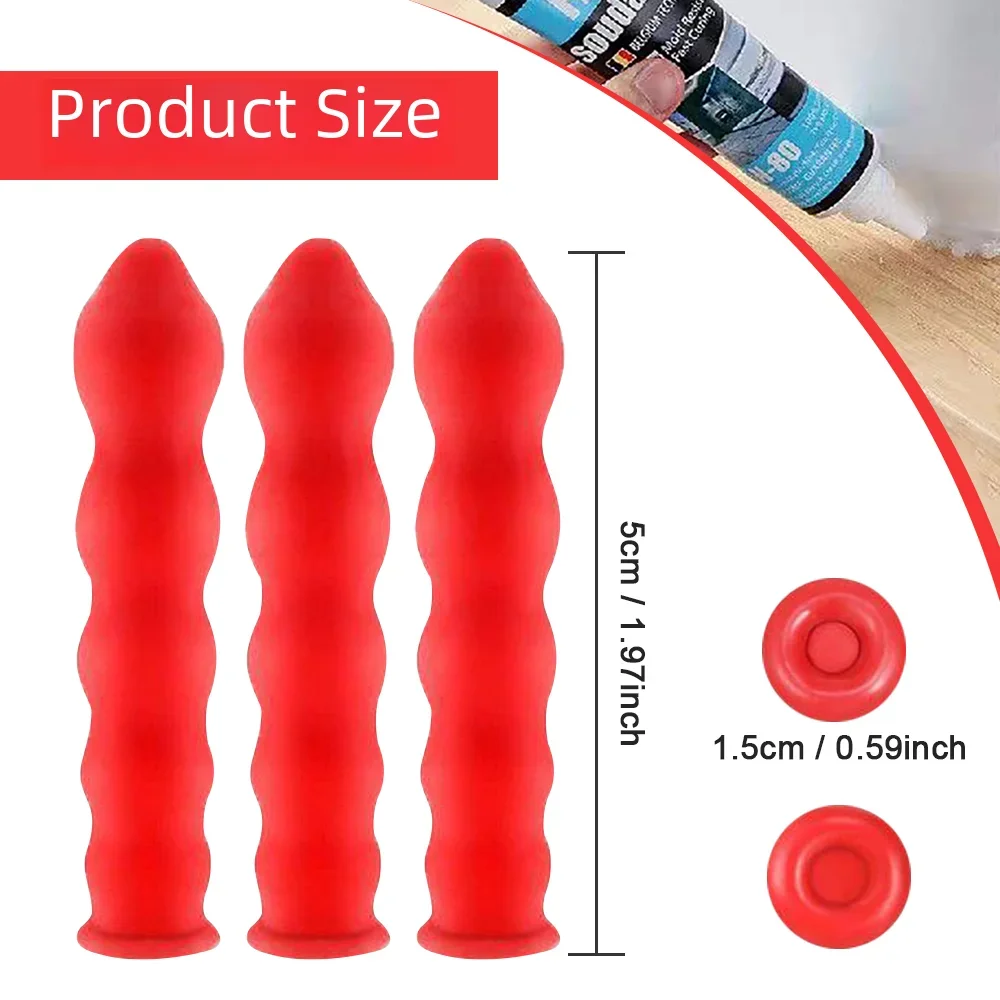 10-50pcs Caulking Gun Nozzles Cap Red Caulk Saving Cap Caulk Sealer Saver Open Caulking Tube for Sealing and Preserving Tools