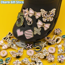 1pcs Luxury Metal Charm Bling Designer Butterfly Shoe Charms Fox Bunny  Women Garden Sandal Heart Shoe Decoration Shoe Buckle