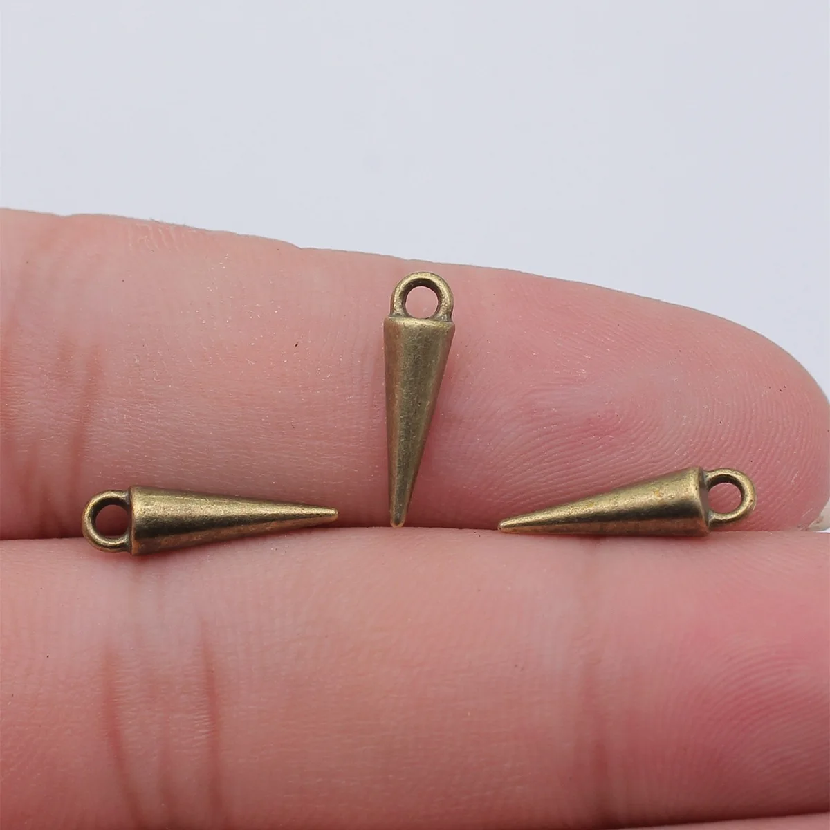 WYSIWYG 20pcs 4x16mm 7 Colors Cone Charms Pendant For DIY Jewelry Making Handmade Jewelry Craft Findings