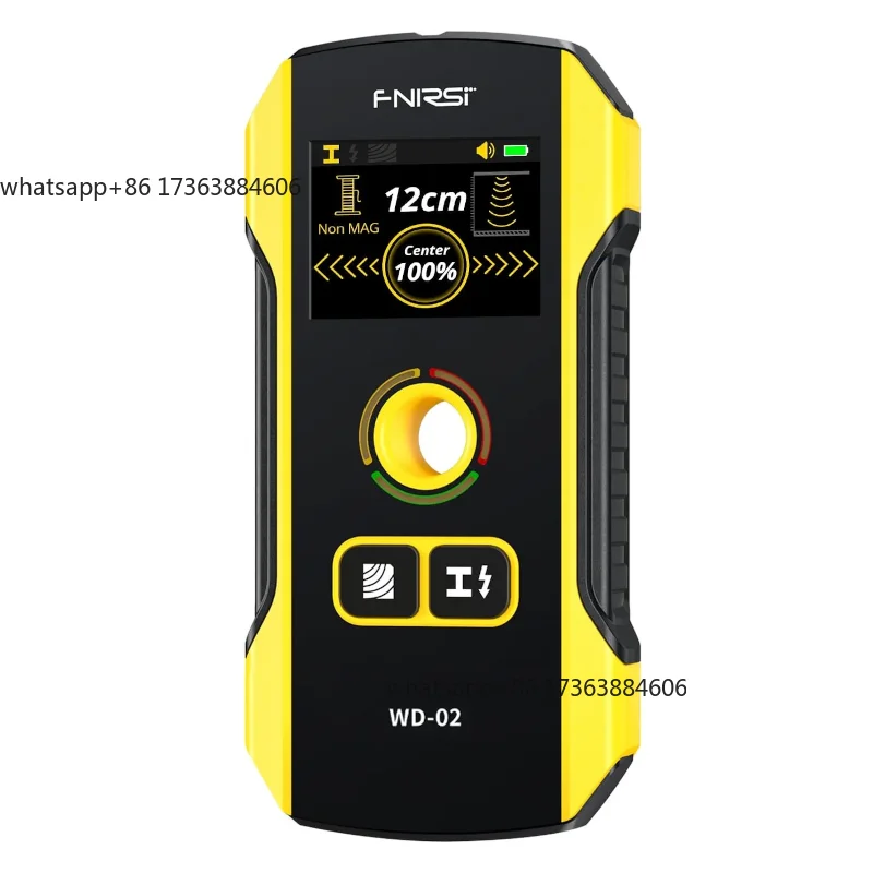 WD-02 Wall Detector Stud Finder New Design Positioning Hole TFT Display AC Live Cable Wires Metal Wood Stud Wall Scanner