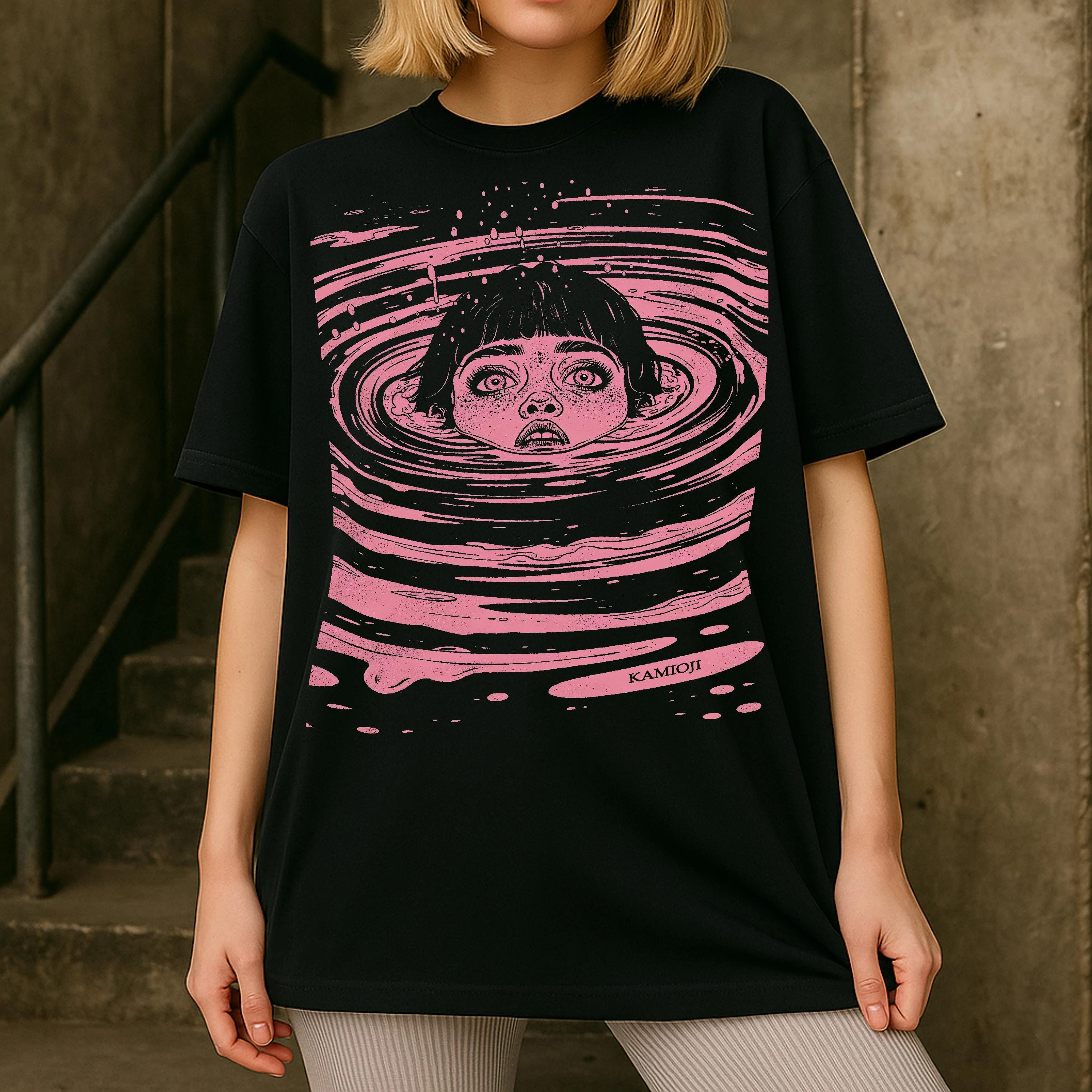 Trippy Anime Horror Shirt | Weirdcore Retro Grunge Streetwear Tee | Creepy Unisex Tee