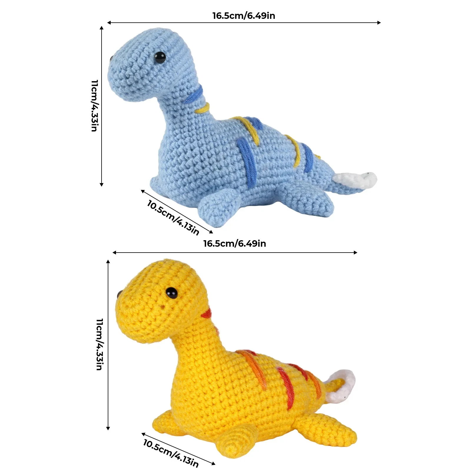 Plesiosaurus Crochet Kit for Beginners, Crochet Kit with Beginner Guide Book,Yarn and Crochet Hooks,  Handmade DIY Knitting Doll