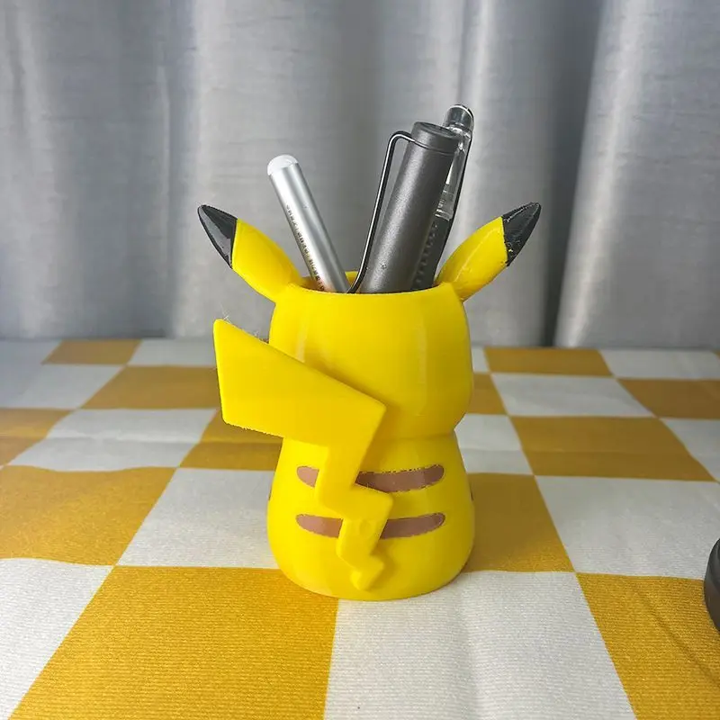 Pokémon pencil holder shaped storage, cute cartoon desktop ornament, student makeup brush organizer, collectible decoration view 2