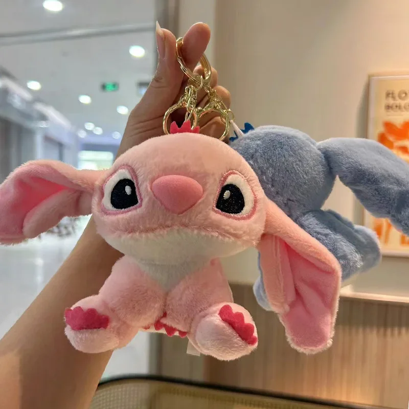 

Genuine Disney Stitch Plush Toys Keychain Pendant Accessories Cute Cartoon Stuffed Doll Key Ring Toys Key Chain Halloween Gift