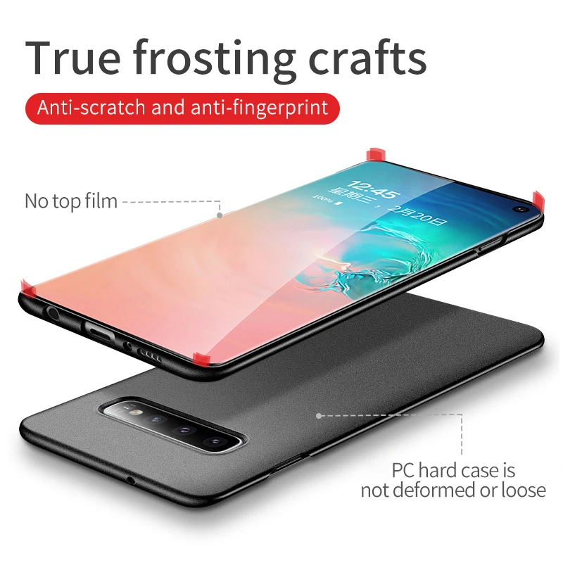 Gevallen Voor SAMSUNG S10e S10 S20 FE Plus Ultra Lite 5G Hard Plastic Shockproof Case Luxe Lichtgewicht Ultra Slim matte Covers