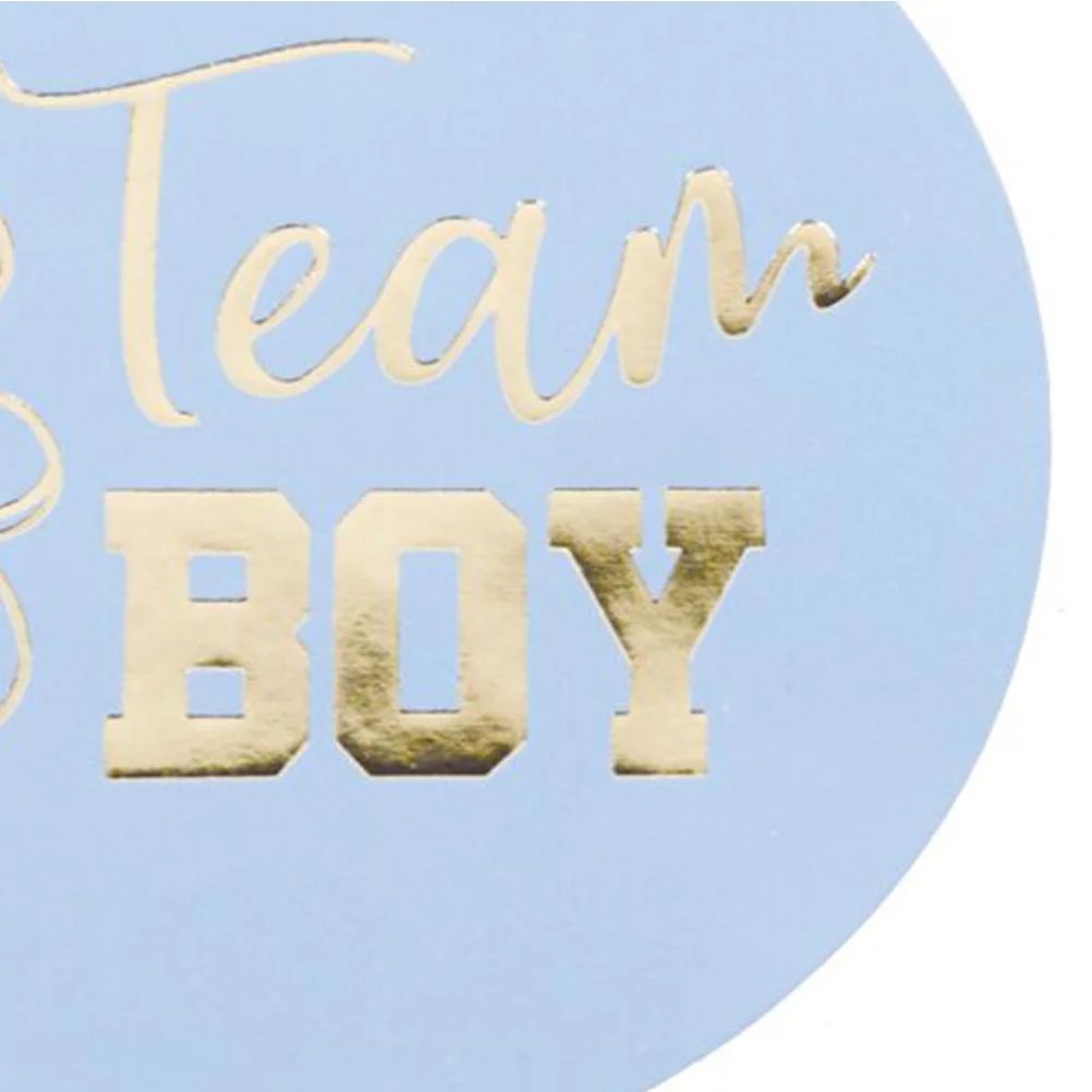 

72Pcs Gender Reveal Stickers Self-Adhesive Round Baby Shower Party Boy Girl Scrapbook Decorations