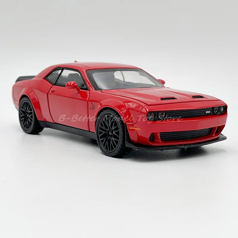 Modelo de coche fundido a presión 1:32, Dodge Charger Challenger Hellcat Redeye, extraíble con sonido y luces
