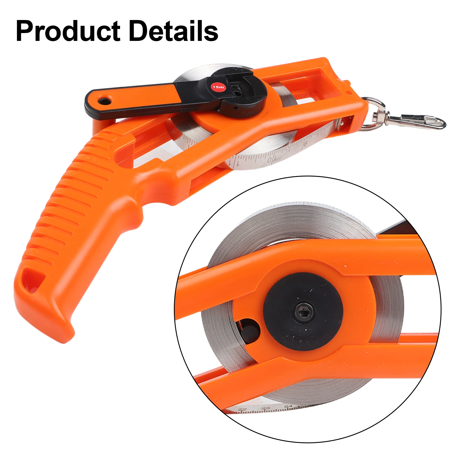 Depth Measuring Tape Marine Fuel Tank Tape Refinery Environments Flexible Crank Handle Non-slip ABS Handle Permanent Graduations