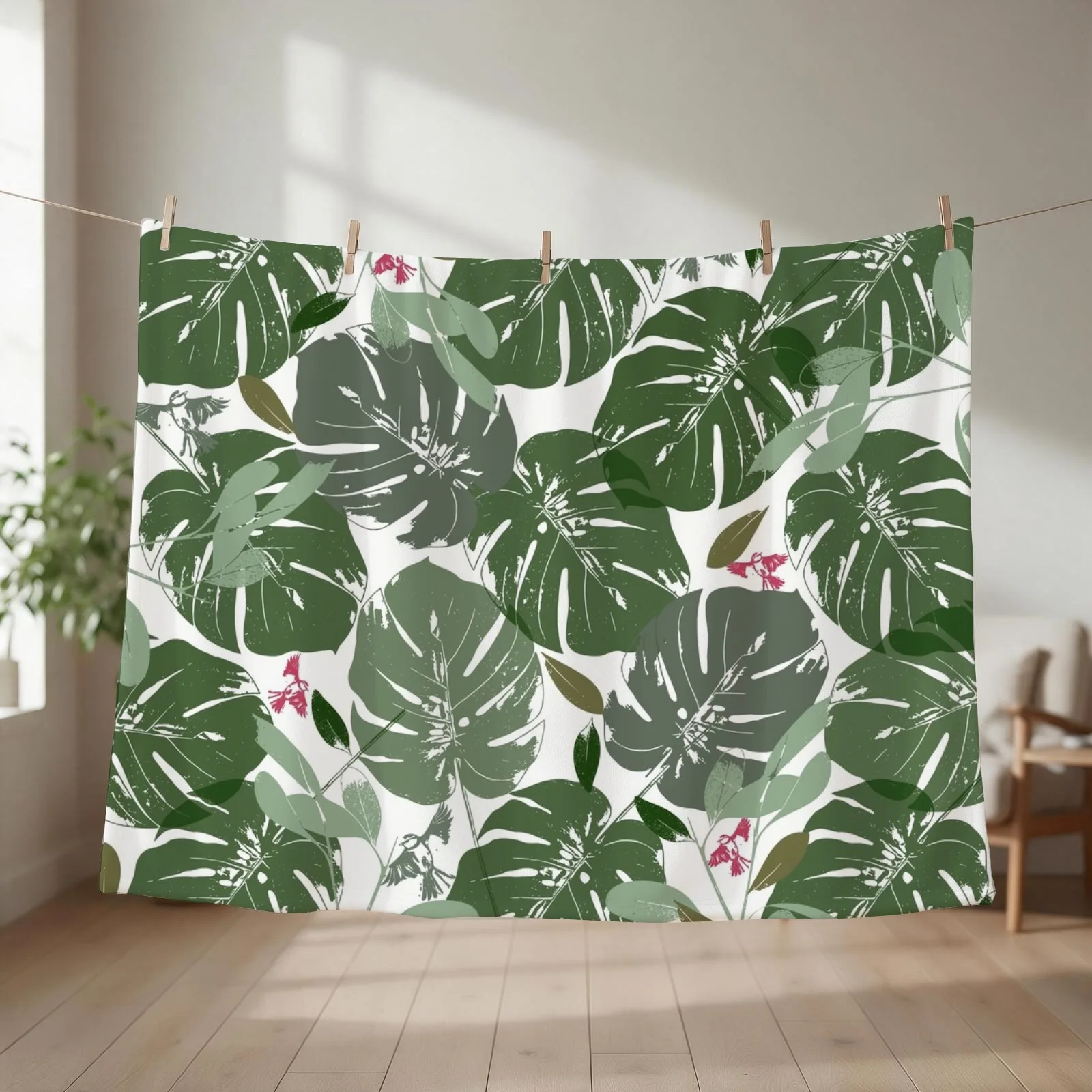 botanic Throw Blanket couch cozy soft plush fuzzy picnic outdoor blanket