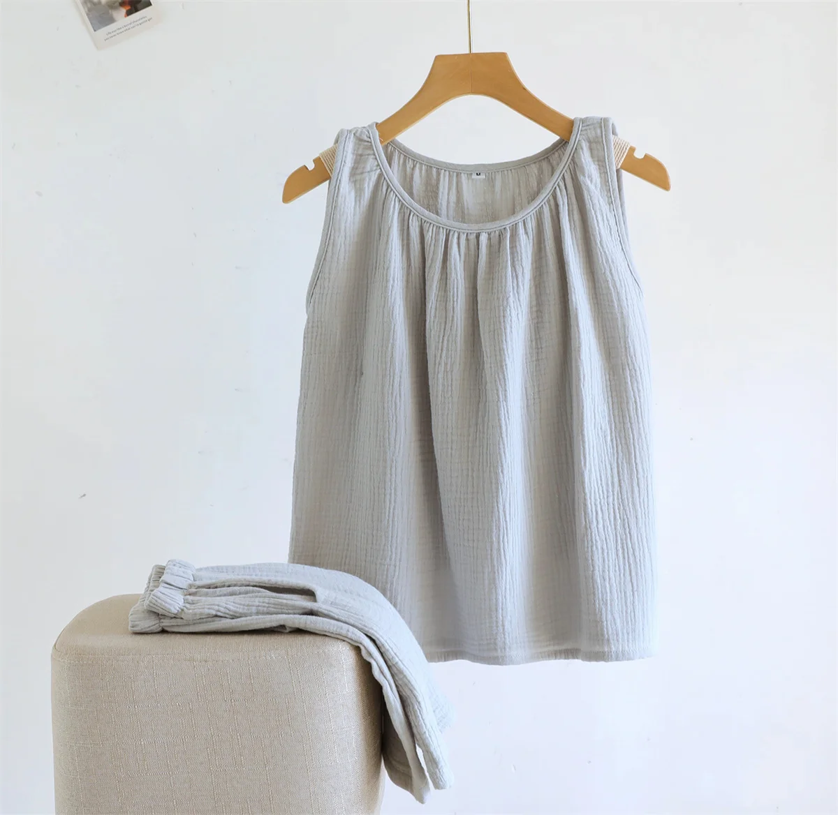Camiseta feminina plus size de verão, sem mangas, algodão, linho, casual, solta, para praia, oversized, cor sólida, blusa camis
