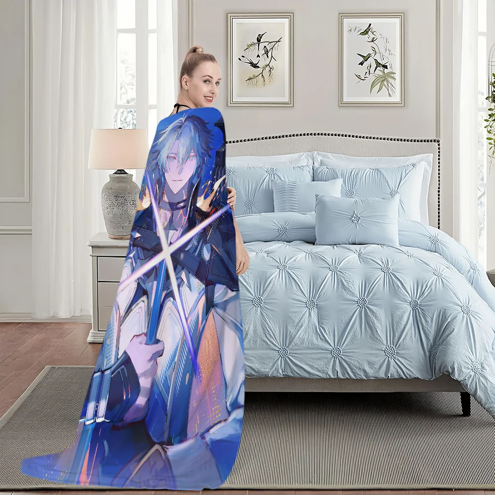 Honkai Star Rail Wiki Phainon Blanket Blanket for Couch Sofa Travel Home Hiking Picni Bed Beding Flannel Blanket birthday gift