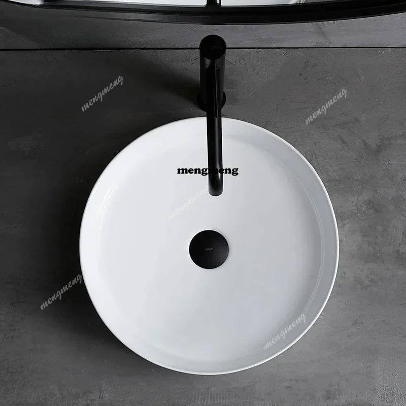 

Новое поступление, бытовой умывальник для ванной комнаты, маленькая керамическая раковина на столешнице, круглая раковина 10396