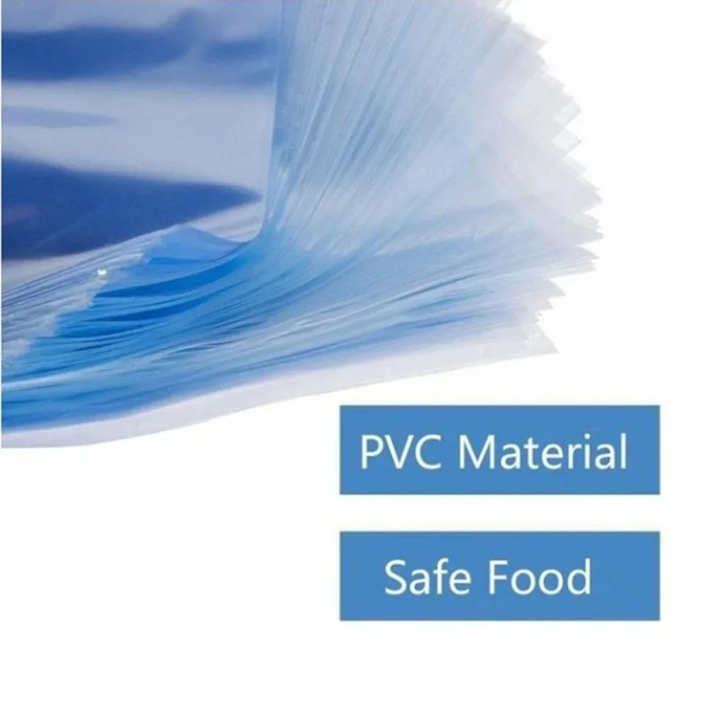 100pcs PVC Heat Shrink Film Bag Wrap Storage  Seal Packing Bag Clear Polybag Cosmetics Blower Heat Seal Shrinkable Bag