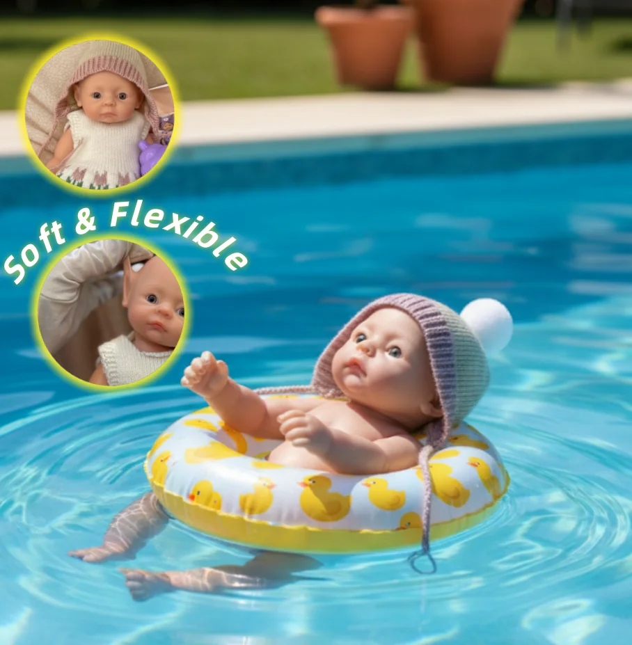 

25cm Open Eyes Cuddly Silicone Bebe Reborn Girl Dolls With Washable Body 3D Painted Skin Washable Newborn Girl Doll