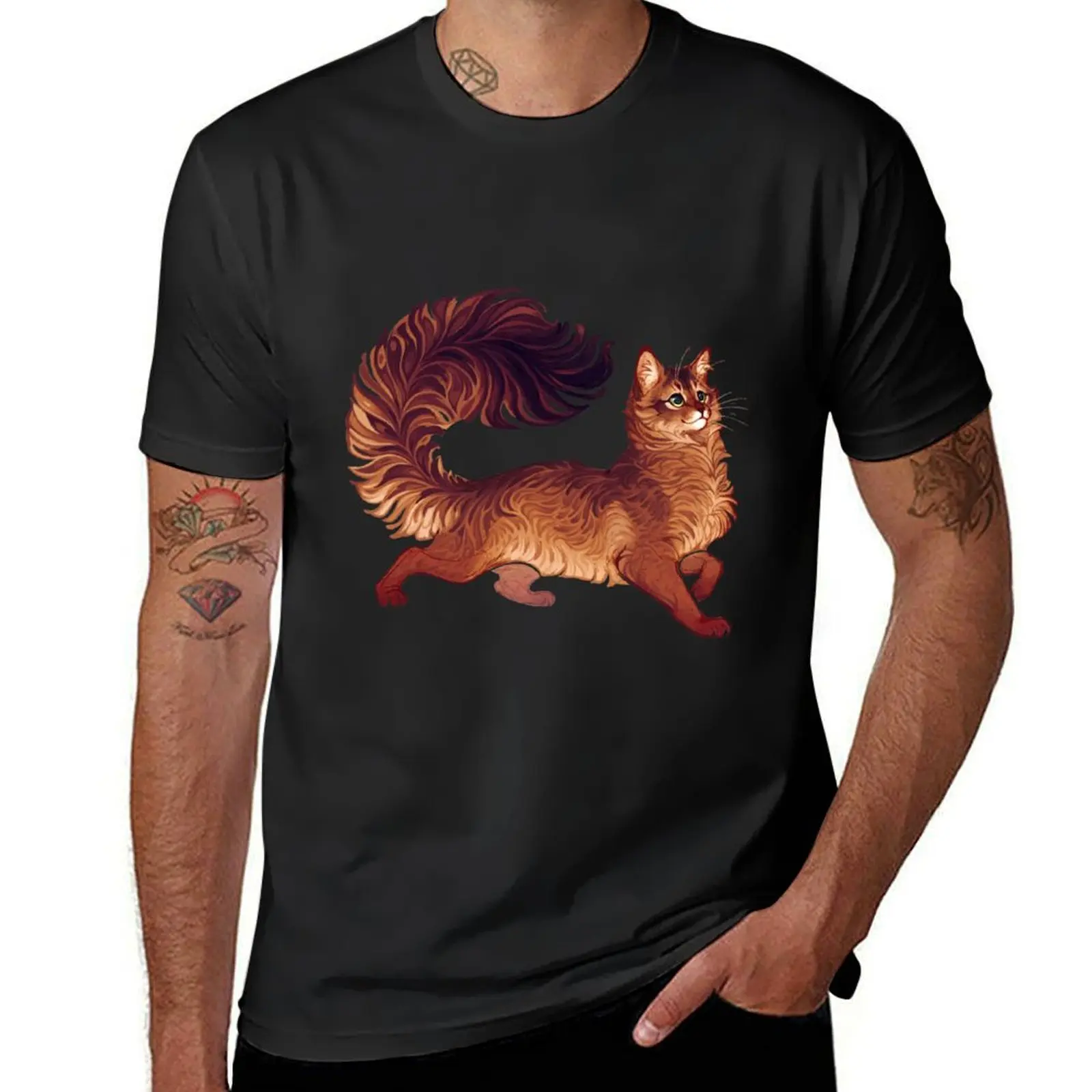 somali cat T-Shirt for a boy summer tops blanks customs Men's t-shirts