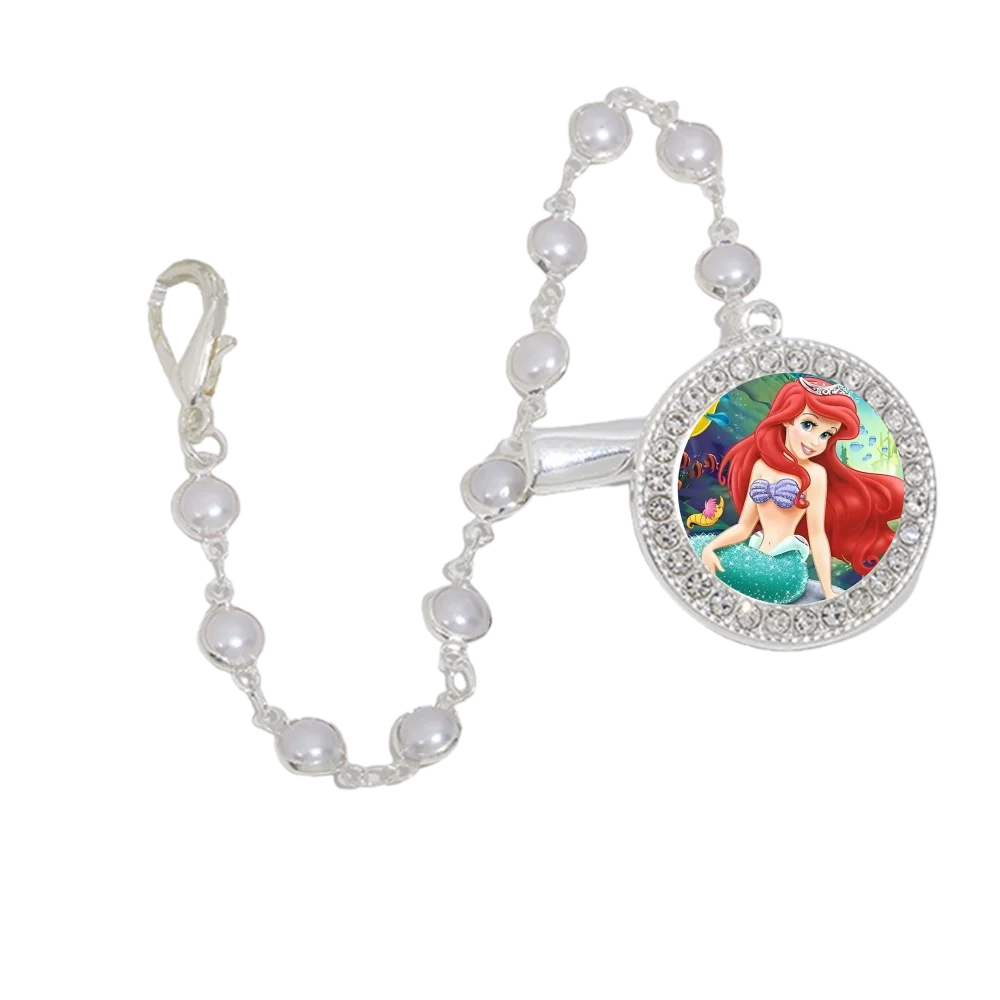 진주 아기 고무젖꼭지 체인 만화 프린트 아기 고무젖꼭지 클립 방울방지 고무젖꼭지 홀더 젖꼭지 클립 아기 수유 액세서리