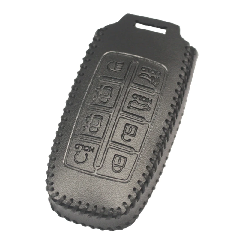 FLYBETTER Genuine Leather Key Case Cover For Hyundai Genesis G80 GV70 GV80 2019 2020 2021 L698